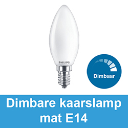 Dimbare kaarslamp mat E14