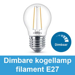 Dimbare kogellamp filament E27