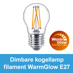 Dimbare kogellamp filament WarmGlow E27