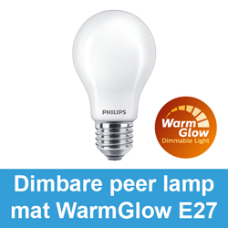 Dimbare peer lamp mat WarmGlow E27