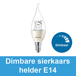 Dimbare sierkaars led filament helder E14