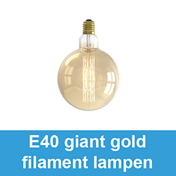 E40 giant gold filament lampen