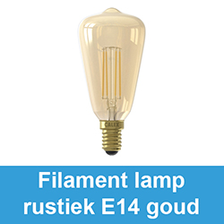 Filament lamp rustiek E14 goud