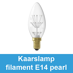 Kaarslamp pearl filament E14