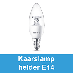 Kaarslamp helder E14