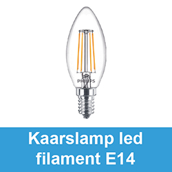 Kaarslamp led filament E14