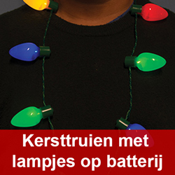 Kersttruien met lampjes op batterij
