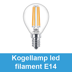 Kogellamp led filament E14