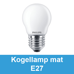 Kogellamp mat E27