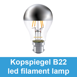 Kopspiegel B22 led filament lamp