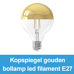 Kopspiegel gouden bollamp led filament E27