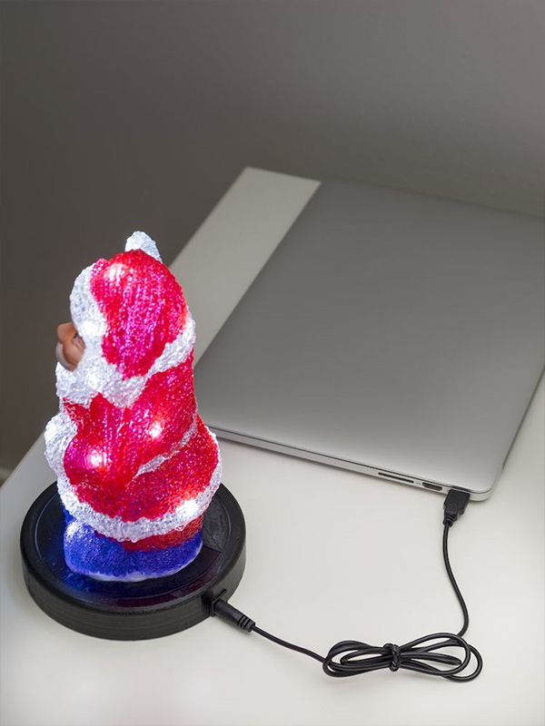 Verlichte kerstman led met USB (Konstsmide) Konstsmide 123led.nl