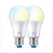 WiZ Whites A60 Slimme Lamp E27 2700-6500K 8.5W (60W) 2 stuks