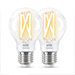 WiZ Whites A60 Slimme filament lamp E27 2700-6500K 8.5W (60W) 2 stuks