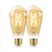 WiZ Whites ST64 Slimme filament lamp amber E27 2000-5000K 6.7W (50W) 2 stuks