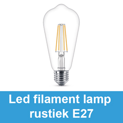 Led filament lamp rustiek E27