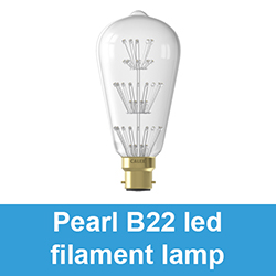 Pearl B22 led filament lamp
