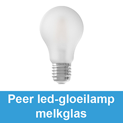 Peer filament lamp met melkglas E27