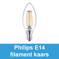 Philips E14 filament kaars