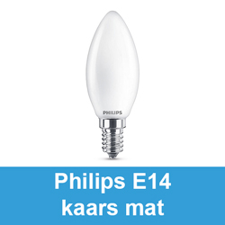 Philips E14 kaars mat