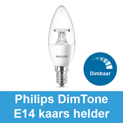 Philips E14 kaars helder