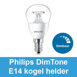 Philips E14 kogel helder