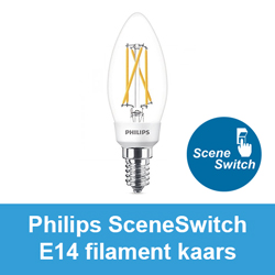 Philips E14 kaars helder