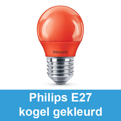 Philips E27 kogel gekleurd