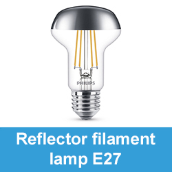 Reflector filament lamp E27