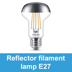 Reflector filament lamp E27