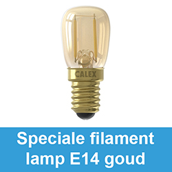 Speciale filament lamp E14 goud